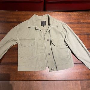 Green Jean coat from Dynamite